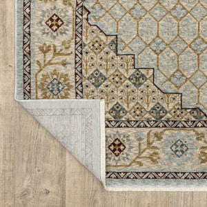 Oriental Weavers Capella Indoor Area Rug – Soft, Multi-level Texture For Modern And Traditional Home Décor Styles Pale Blue,Gold Polyester Ccap02240340st