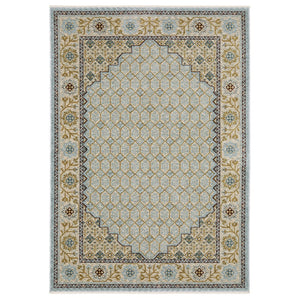 Oriental Weavers Capella Indoor Area Rug – Soft, Multi-level Texture For Modern And Traditional Home Décor Styles Pale Blue,Gold Polyester Ccap02240340st