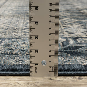 Oriental Weavers Capella High-density Indoor Area Rug - Soft Space-dyed Polyester With Modern Geometric Design Deep Blue,Ivory Polyester Ccap03240340st