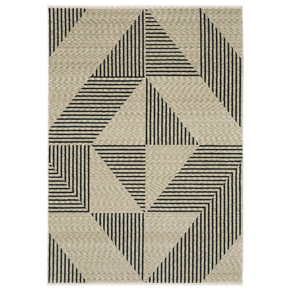 Oriental Weavers Capella High-density Polyester Indoor Area Rug - Soft, Textured Design For Modern And Traditional Spaces Beige,Deep Navy Polyester Ccap04200296st
