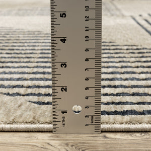 Oriental Weavers Capella High-density Polyester Indoor Area Rug - Soft, Textured Design For Modern And Traditional Spaces Beige,Deep Navy Polyester Ccap04200296st