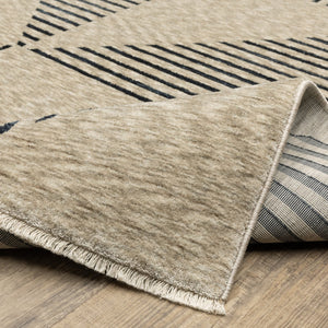 Oriental Weavers Capella High-density Polyester Indoor Area Rug - Soft, Textured Design For Modern And Traditional Spaces Beige,Deep Navy Polyester Ccap04200296st
