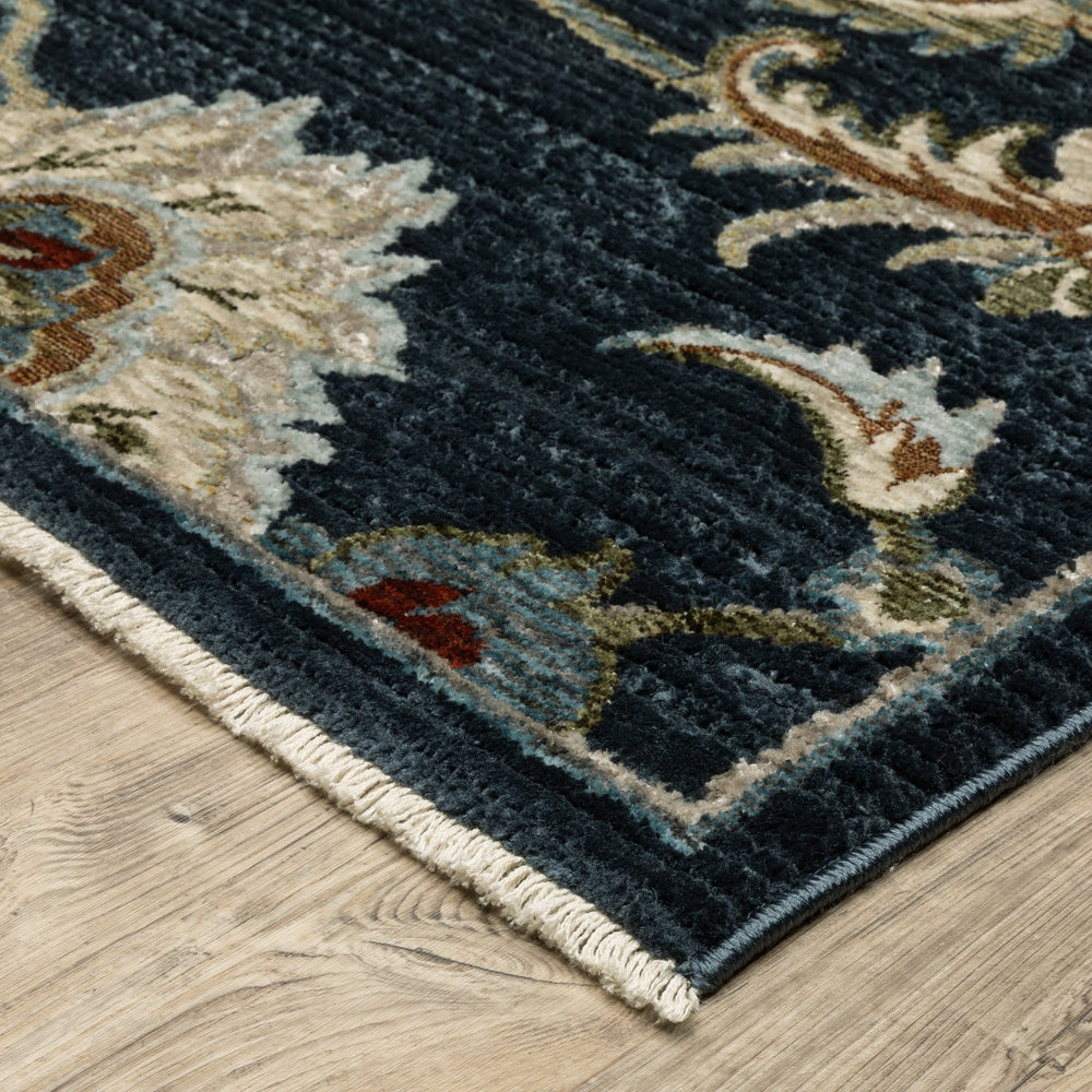 Oriental Weavers Capella Indoor Area Rug - Luxurious Softness With Multi-level Texture And Jewel-toned Elegance Navy Blue,Multi Polyester Ccap05200296st