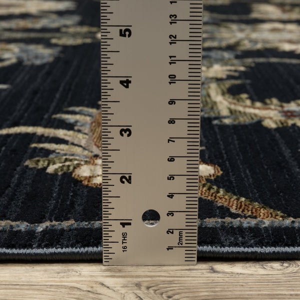 Oriental Weavers Capella Indoor Area Rug - Luxurious Softness With Multi-level Texture And Jewel-toned Elegance Navy Blue,Multi Polyester Ccap05200296st
