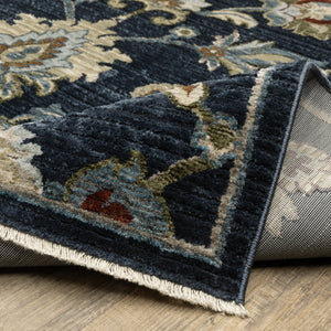 Oriental Weavers Capella Indoor Area Rug - Luxurious Softness With Multi-level Texture And Jewel-toned Elegance Navy Blue,Multi Polyester Ccap05200296st