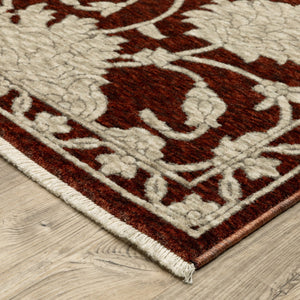 Oriental Weavers Capella Indoor Area Rug - Luxurious Softness, Versatile Designs, And Eye-catching Jewel Tones Rust Red,Beige Polyester Ccap08300394st