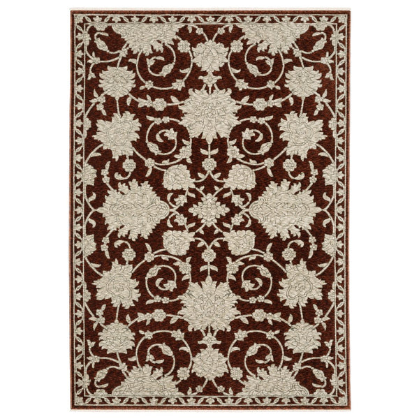 Oriental Weavers Capella Indoor Area Rug - Luxurious Softness, Versatile Designs, And Eye-catching Jewel Tones Rust Red,Beige Polyester Ccap08300394st