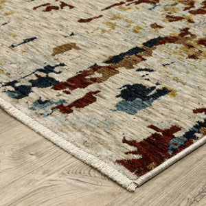 Oriental Weavers Capella Indoor Area Rug - Soft, Multi-level Polyester Design For Modern And Traditional Spaces Beige,Multi Polyester Ccap11240340st
