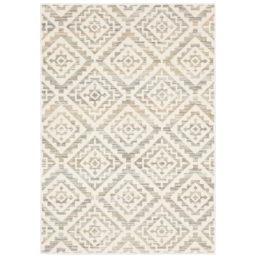 Oriental Weavers Capistrano Soft Touch Indoor Area Rug - Stylish High Low Design In Cool Neutrals For Modern Homes Ivory,Grey Polypropylene C288q1117165st