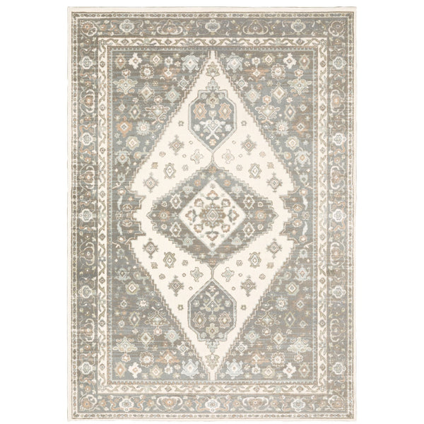 Oriental Weavers Capistrano Indoor Area Rug - Soft Handcrafted Design With High-low Texture For Modern Spaces Ivory,Grey Polypropylene C511e1117165st