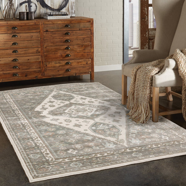 Oriental Weavers Capistrano Indoor Area Rug - Soft Handcrafted Design With High-low Texture For Modern Spaces Ivory,Grey Polypropylene C511e1117165st