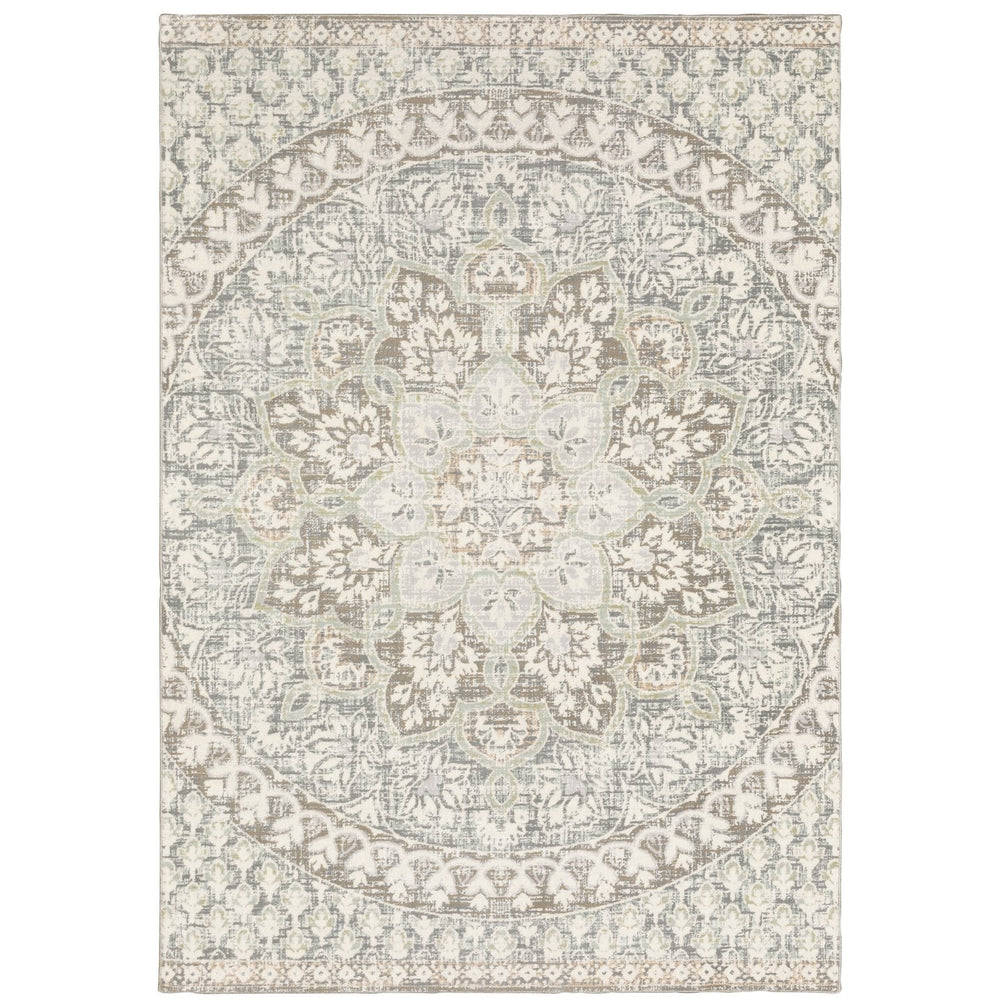 Oriental Weavers Capistrano Indoor Area Rug - Soft Touch Power Loomed Design With Neutral Tones For Any Space Ivory,Grey Polypropylene C517b1117165st