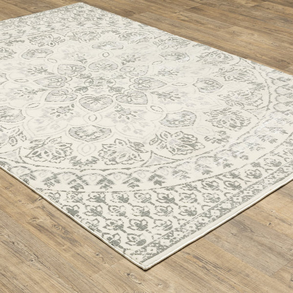 Oriental Weavers Capistrano Indoor Area Rug - Soft Touch Power Loomed Design With High Low Effect For Any Space Ivory,Grey Polypropylene C517c1117165st