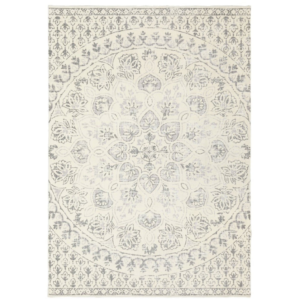 Oriental Weavers Capistrano Indoor Area Rug - Soft Touch Power Loomed Design With High Low Effect For Any Space Ivory,Grey Polypropylene C517c1117165st