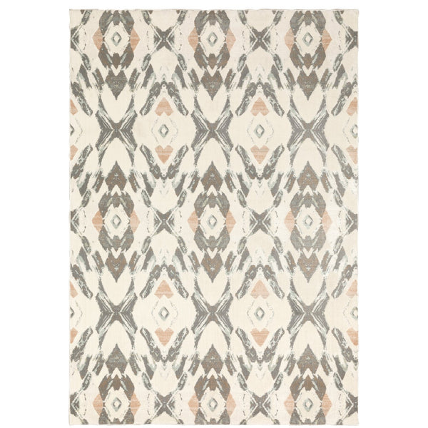 Oriental Weavers Capistrano Indoor Area Rug - Soft Touch Power Loomed Design With Cool Neutrals And Pastels Ivory,Pink Polypropylene C534a1117165st