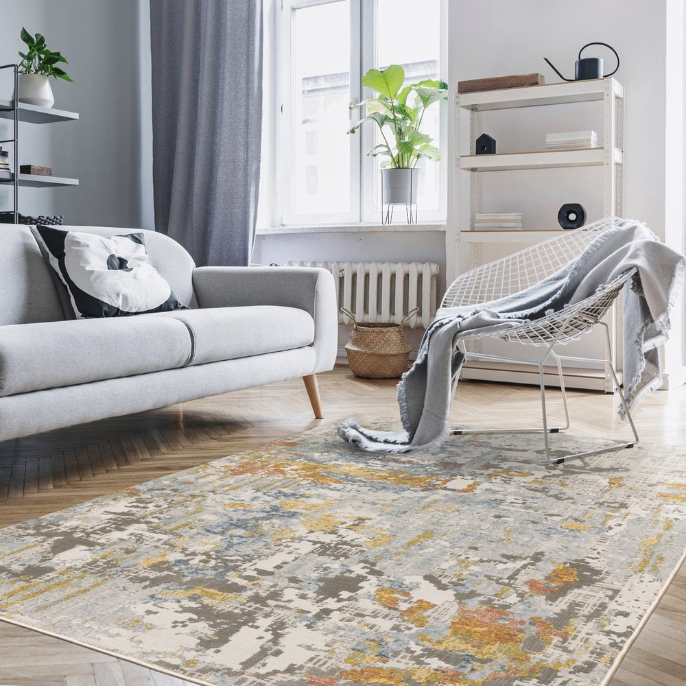 Oriental Weavers Caravan Luxurious Soft Indoor Area Rug - Stunning Nature-inspired Patterns In Rich, Vibrant Colors Grey,Blue Polyester C1340w100153st