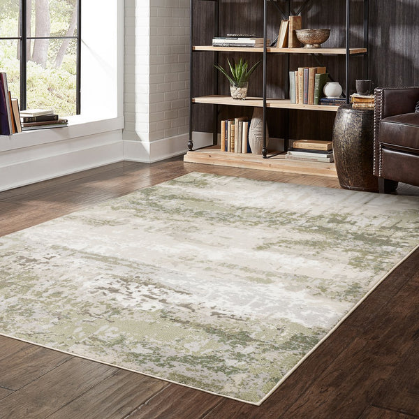 Oriental Weavers Caravan Luxuriously Soft Indoor Area Rug With Rich Textures Inspired By Nature's Beauty And Serenity Beige,Green Polyester C2061w100153st
