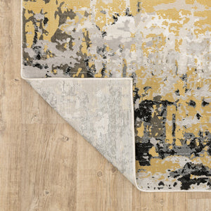 Oriental Weavers Caravan Luxurious Soft Indoor Area Rug – Textured Warm Copper & Deep Indigo Design For Your Home Grey,Gold Polyester C2061x100153st