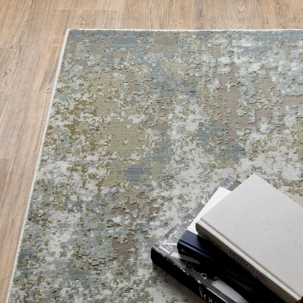 Oriental Weavers Caravan Indoor Area Rug - Luxuriously Soft, Nature-inspired Design With Rich Textures And Colors Blue,Green Polyester C5090e068235st