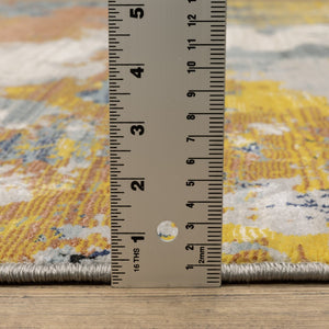 Oriental Weavers Caravan Luxuriously Soft Indoor Area Rug With Nature-inspired Patterns For Modern Spaces Yellow,Blue Polyester C530v8100153st