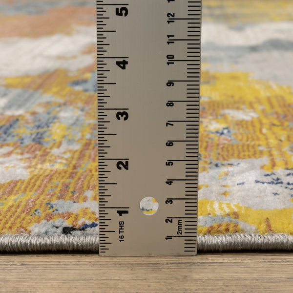 Oriental Weavers Caravan Luxuriously Soft Indoor Area Rug With Nature-inspired Patterns For Modern Spaces Yellow,Blue Polyester C530v8100153st