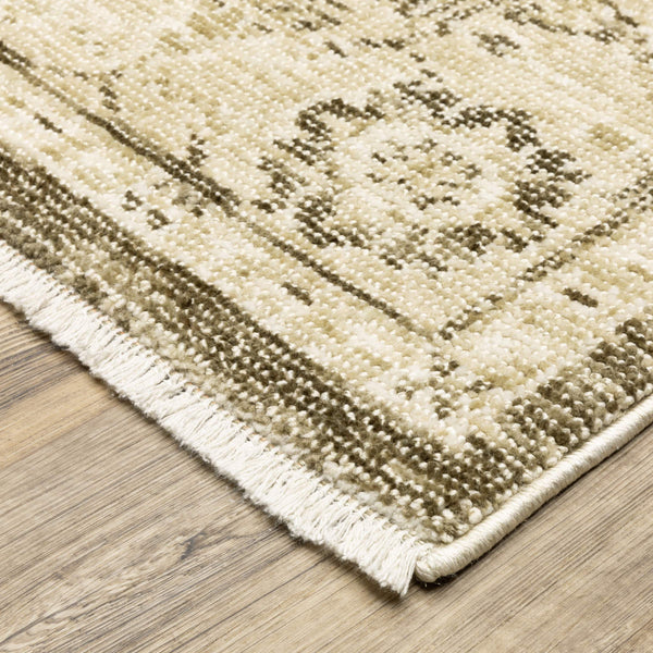 Oriental Weavers Caroline Vintage Botanical Runner Rug Cut Loop Polyester Fringe Farmhouse Accent Floor CCRL02068230ST