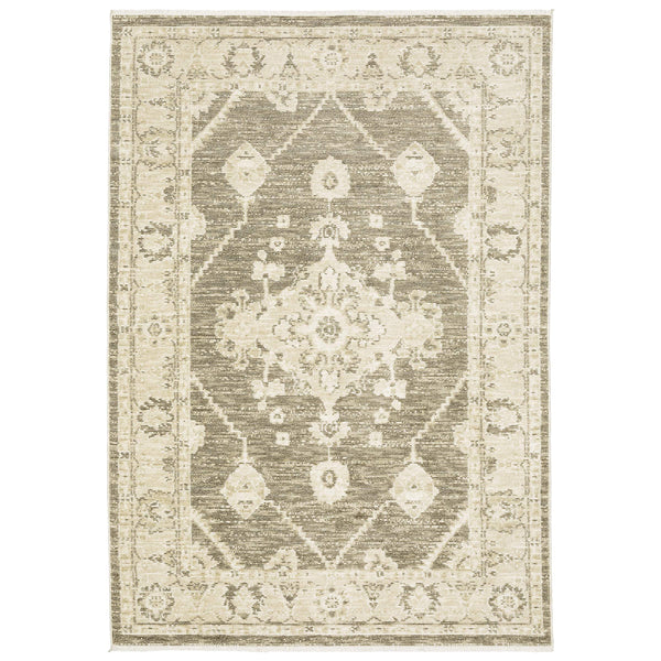 Oriental Weavers Caroline Vintage Botanical Runner Rug Cut Loop Polyester Fringe Farmhouse Accent Floor CCRL02068230ST