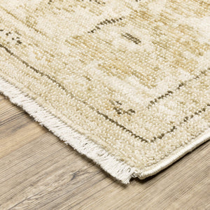 Oriental Weavers Caroline Vintage Botanical Polyester Area Rug Cut Loop Pile with Fringe for Living Rooms 9'10"x12'10" CCRL03300390ST