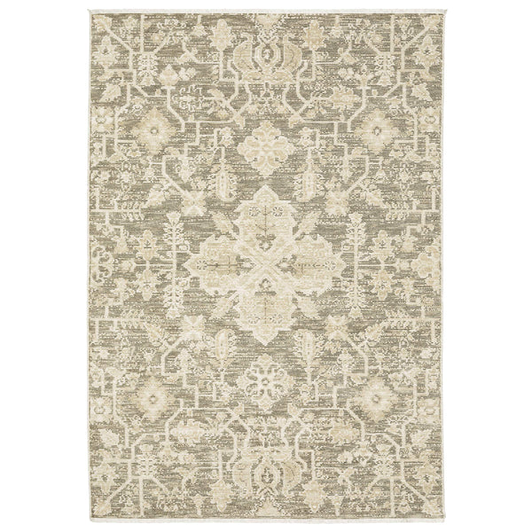 Oriental Weavers Caroline Vintage Botanical Runner Rug Cut Loop Polyester Pile Farmhouse Accent Floor CCRL04068230ST
