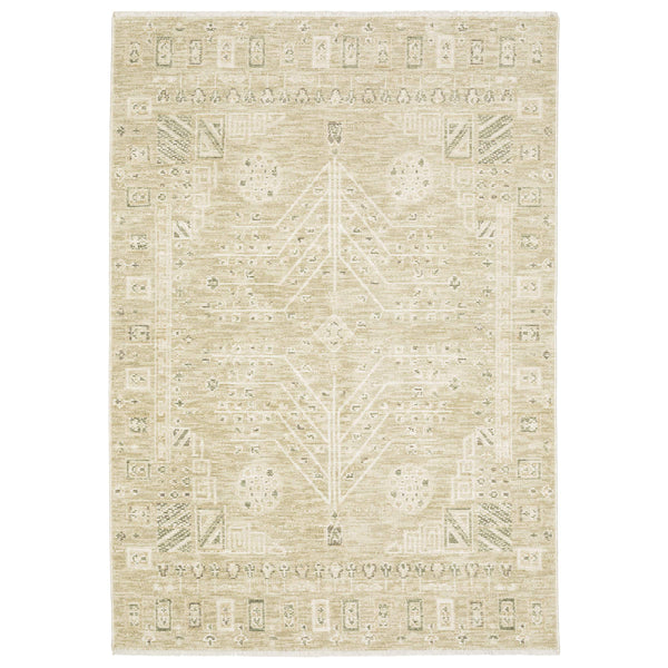 Oriental Weavers Caroline Vintage Botanical Polyester Area Rug with Cut Loop Pile and Artisan Fringe Detail 6'7"x9'6" CCRL05200290ST