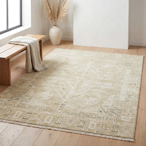 Oriental Weavers Caroline Vintage Botanical Polyester Area Rug with Cut Loop Pile and Artisan Fringe Detail 6'7"x9'6" CCRL05200290ST