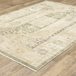 Oriental Weavers Caroline Botanical Global Area Rug Cut Loop Polyester Pile Vintage Farmhouse Living Room 9'10"x12'10" CCRL06300390ST