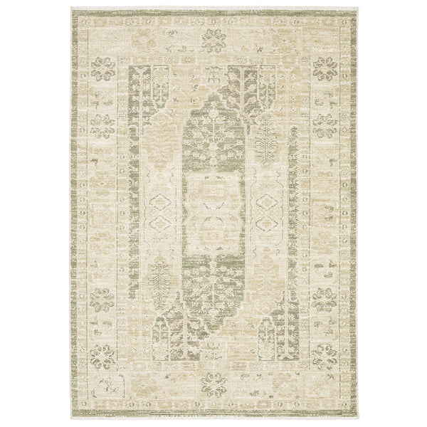 Oriental Weavers Caroline Vintage Botanical Indoor Runner Rug Cut Loop Polyester Artisan Fringe Accent CCRL06068230ST