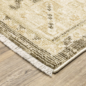 Oriental Weavers Caroline Vintage Botanical Polyester Area Rug Cut Loop Pile Fringe Farmhouse Living Room 5'3"x7'6" CCRL07160230ST