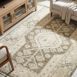 Oriental Weavers Caroline Vintage Botanical Polyester Area Rug Cut Loop Pile Fringe Farmhouse Living Room 5'3"x7'6" CCRL07160230ST