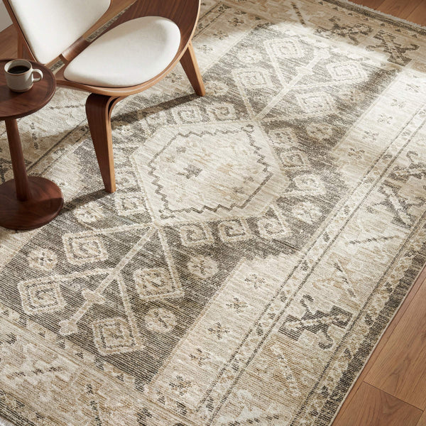 Oriental Weavers Caroline Vintage Botanical Polyester Area Rug Cut Loop Pile Fringe Farmhouse Living Room 5'3"x7'6" CCRL07160230ST