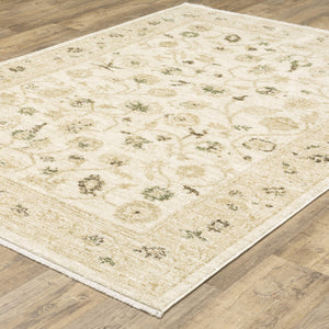 Oriental Weavers Caroline Vintage Botanical Polyester Area Rug with Cut Loop Pile and Artisan Fringe Detail 9'10"x12'10" CCRL09300390ST