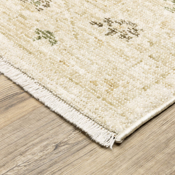 Oriental Weavers Caroline Vintage Botanical Polyester Area Rug with Cut Loop Pile and Artisan Fringe Detail 9'10"x12'10" CCRL09300390ST