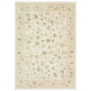 Oriental Weavers Caroline Vintage Botanical Runner Rug Cut Loop Pile Polyester Artisan Fringe Accent CCRL09068230ST