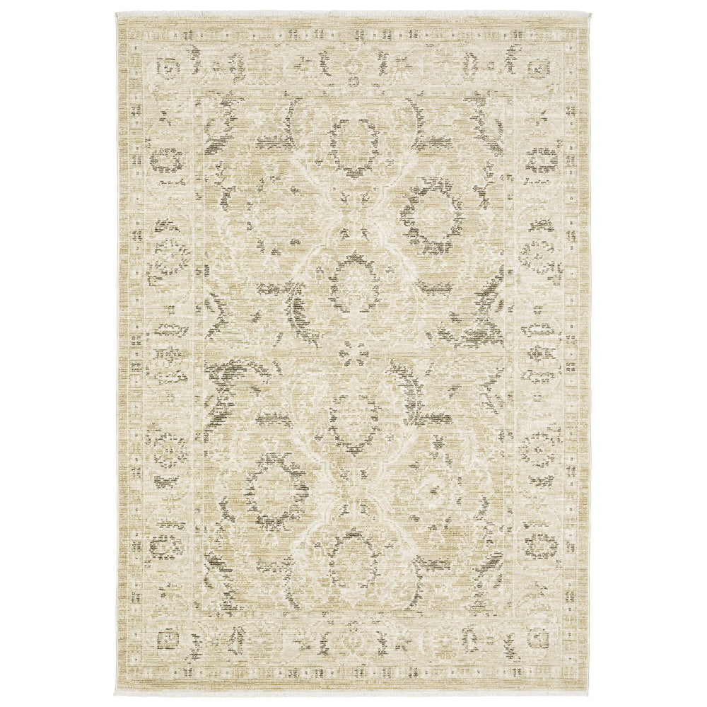 Oriental Weavers Caroline Vintage Botanical Runner Rug Cut and Loop Polyester Pile Artisan Fringe Detail CCRL10068230ST