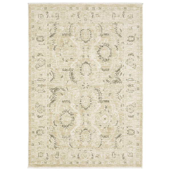 Oriental Weavers Caroline Vintage Botanical Runner Rug Cut and Loop Polyester Pile Artisan Fringe Detail CCRL10068230ST