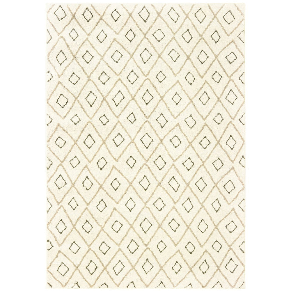 Oriental Weavers Carson Indoor Area Rug - Plush High-pile, Modern Design In Soft Muted Colors For Effortless Style Ivory,Sand Polypropylene C3943g117165st