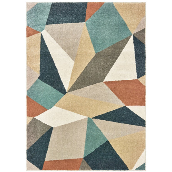 Oriental Weavers Carson Indoor Area Rug – Plush High-pile Design With Soft Textured Yarn And Modern Aesthetic Charm Blue,Orange Polypropylene C9659b160220st