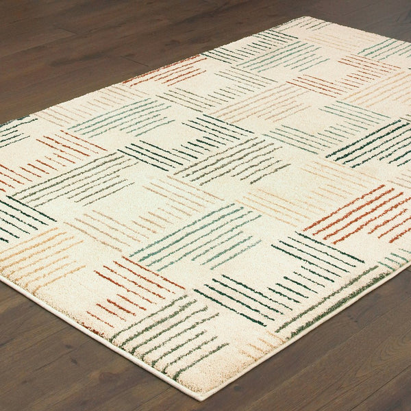 Oriental Weavers Carson Indoor Area Rug - Soft, Textured High-pile Design With Modern Patterns And Muted Colors Ivory,Multi Polypropylene C9663a160220st