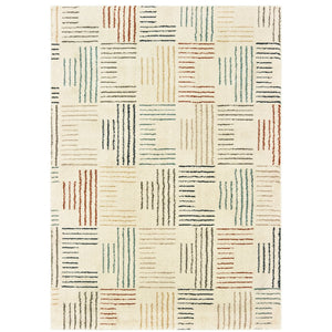 Oriental Weavers Carson Indoor Area Rug - Soft, Textured High-pile Design With Modern Patterns And Muted Colors Ivory,Multi Polypropylene C9663a160220st