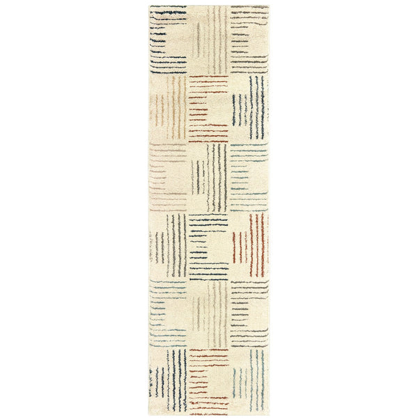 Oriental Weavers Carson Indoor Area Rug - Soft, Textured High-pile Design With Modern Patterns And Muted Colors Ivory,Multi Polypropylene C9663a068230st