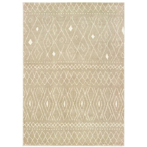 Oriental Weavers Carson Indoor Area Rug – Soft High-pile Design In Modern Colors For A Stylish Home Aesthetic Sand,Ivory Polypropylene C9665b160220st