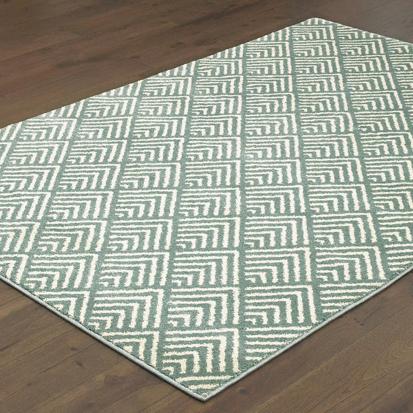 Oriental Weavers Carson Indoor Area Rug - Soft, Textured High-pile Design In Modern Muted Colors For Stylish Living Blue,Ivory Polypropylene C9667c160220st