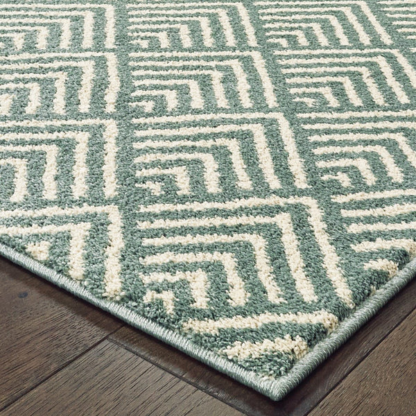Oriental Weavers Carson Indoor Area Rug - Soft, Textured High-pile Design In Modern Muted Colors For Stylish Living Blue,Ivory Polypropylene C9667c160220st