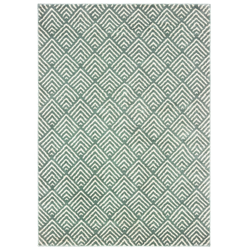 Oriental Weavers Carson Indoor Area Rug - Soft, Textured High-pile Design In Modern Muted Colors For Stylish Living Blue,Ivory Polypropylene C9667c160220st